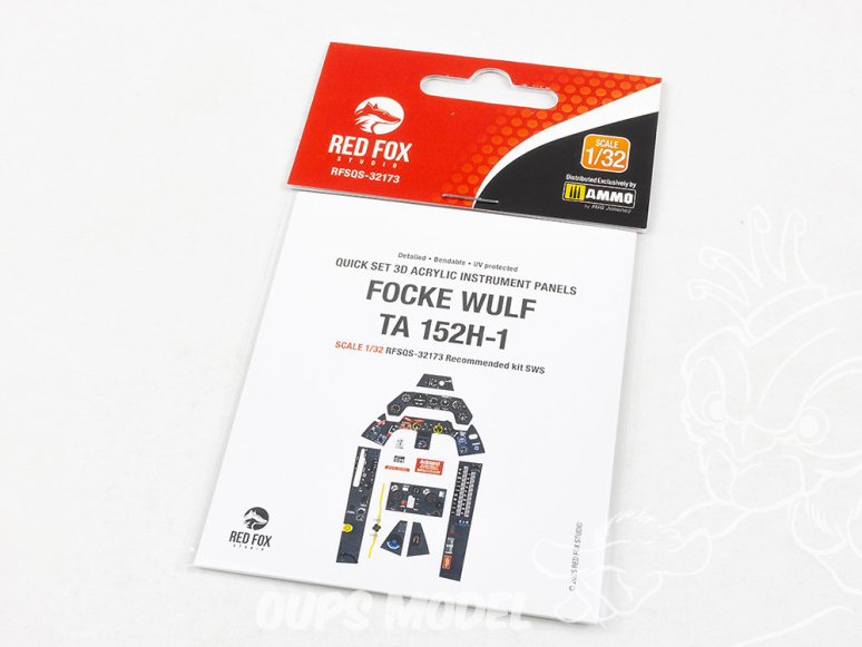 Red Fox Studio Tableaux de bord 3D avion RFQS-32173 Focke Wulf TA 152H-1 SWS 1/32