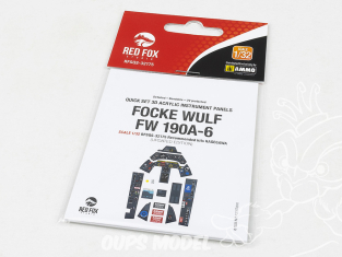 Red Fox Studio Tableaux de bord 3D avion RFQS-32175 Focke Wulf Fw 190A-6 Hasegawa 1/32