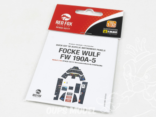 Red Fox Studio Tableaux de bord 3D avion RFQS-32177 Focke Wulf Fw 190A-5 Hasegawa 1/32
