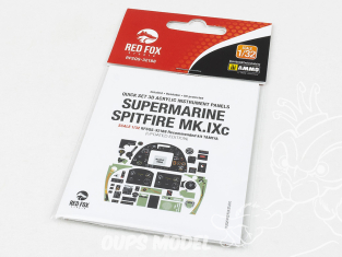Red Fox Studio Tableaux de bord 3D avion RFQS-32188 Supermarine Spitfire Mk.IXc Tamiya 1/32