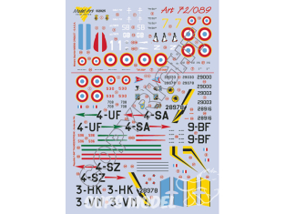 Decalques Model Art 72/089 MS.500 CRIQUET et F-84F THUNDERSTREAK 1/72