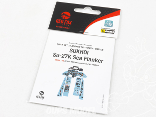Red Fox Studio Tableaux de bord 3D avion RFQS-48024 Sukhoi Su-27K Sea Flanker Minibase 1/48