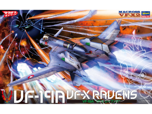 Hasegawa maquette 65873 VF-19A VF-X Corbeaux Macross 1/48