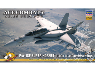 Hasegawa maquette avion 52444 Ace Combat 7 Skies Unknown F/A-18F Super Hornet Block III avec Conformal tanks 1/72