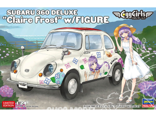 Hasegawa maquette voiture 52448 Subaru 360 Deluxe Claire Frost avec figurine 1/24