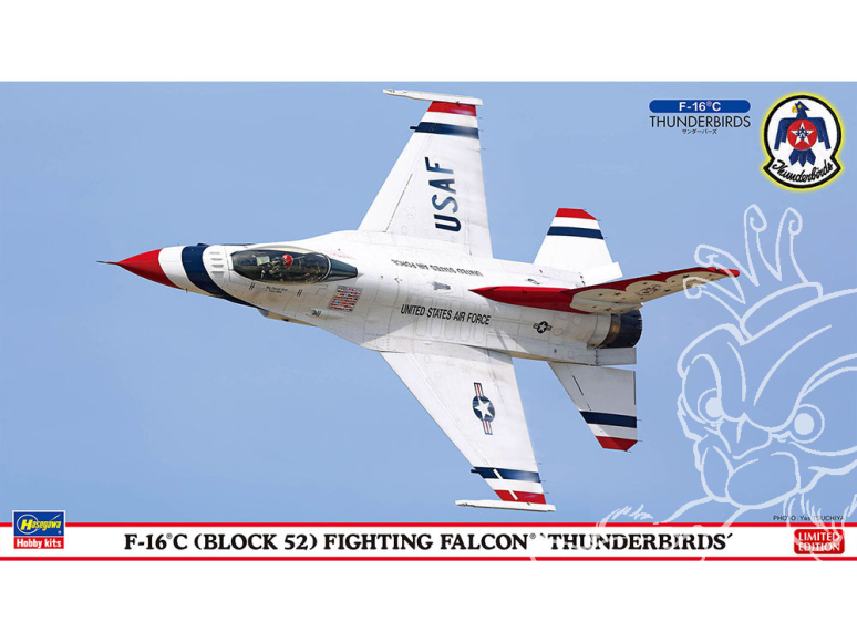 Hasegawa maquette avion 02495 F-16C Block 52 Fighting Falcon Thunderbirds 1/72