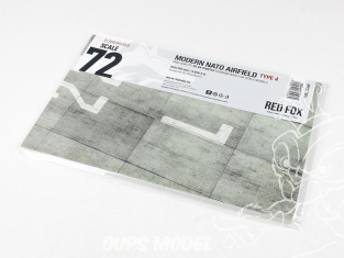 Red Fox Studio base 3D RFSDB-72016 Base rectangulaire aérodrome moderne OTAN Type 4 250x160mm 1/72