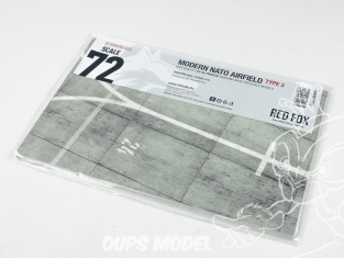 Red Fox Studio base 3D RFSDB-72015 Base rectangulaire aérodrome moderne OTAN Type 3 250x160mm 1/72
