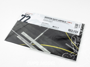 Red Fox Studio base 3D RFSDB-72014 Base rectangulaire aérodrome moderne OTAN Type 2 250x160mm 1/72