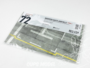 Red Fox Studio base 3D RFSDB-72013 Base rectangulaire aérodrome moderne OTAN Type 1 250x160mm 1/72