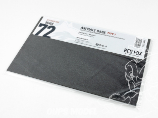 Red Fox Studio base 3D RFSDB-72011 Base rectangulaire Asphalte Type 1 250x160mm 1/72