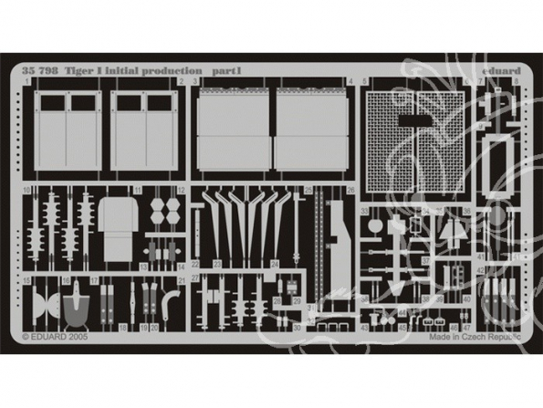 Eduard photodecoupe militaire 35798 Tigre I Production initale 1/35