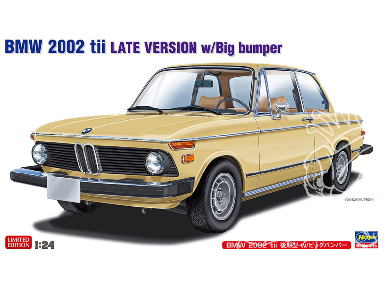 Hasegawa maquette voiture 20756 BMW 2002 tii modèle late avec gros pare-chocs 1/24