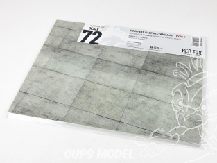 Red Fox Studio base 3D RFSDB-72008 Base rectangulaire béton recangulaires Type 2 300x230mm 1/72