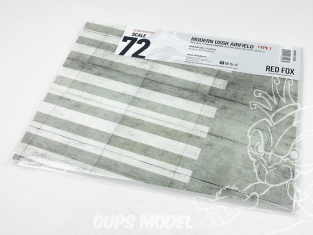 Red Fox Studio base 3D RFSDB-72005 Base rectangulaire aérodrome Soviétique URSS moderne Type 1 300x230mm 1/72