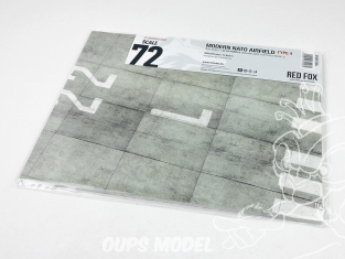 Red Fox Studio base 3D RFSDB-72004 Base rectangulaire aérodrome OTAN moderne Type 4 300x230mm 1/72