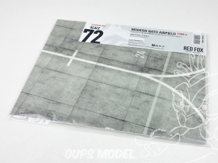 Red Fox Studio base 3D RFSDB-72003 Base rectangulaire aérodrome OTAN moderne Type 3 300x230mm 1/72