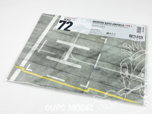 Red Fox Studio base 3D RFSDB-72001 Base rectangulaire aérodrome OTAN moderne Type 1 300x230mm 1/72