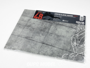 Red Fox Studio base 3D RFSDB-48015 Base rectangulaire béton carrés Type 3 300x230mm 1/48