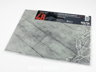 Red Fox Studio base 3D RFSDB-48013 Base rectangulaire béton rectangulaires Type 3 300x230mm 1/48