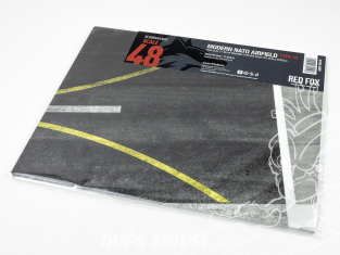 Red Fox Studio base 3D RFSDB-48009 Base rectangulaire aérodrome OTAN moderne Type 10 300x230mm 1/48