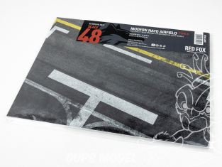 Red Fox Studio base 3D RFSDB-48007 Base rectangulaire aérodrome OTAN moderne Type 8 300x230mm 1/48