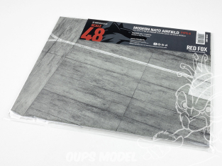 Red Fox Studio base 3D RFSDB-48002 Base rectangulaire aérodrome OTAN moderne Type 6 300x230mm 1/48