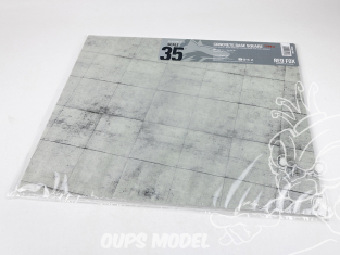 Red Fox Studio base 3D RFSDB-35002 Base rectangulaire béton carrés Type 5 380x320mm 1/35