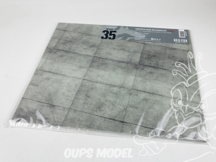 Red Fox Studio base 3D RFSDB-35001 Base rectangulaire béton rectangles Type 5 380x320mm 1/35