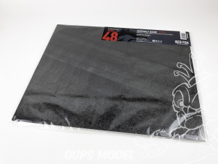 Red Fox Studio base 3D RFSDB-48018 Base rectangulaire asphalte Type 4 380x320mm 1/48
