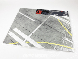 Red Fox Studio base 3D RFSDB-48011 Base rectangulaire aérodrome OTAN moderne Type 9 380x320mm 1/48