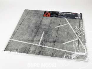 Red Fox Studio base 3D RFSDB-48004 Base rectangulaire aérodrome OTAN moderne Type 5 380x320mm 1/48