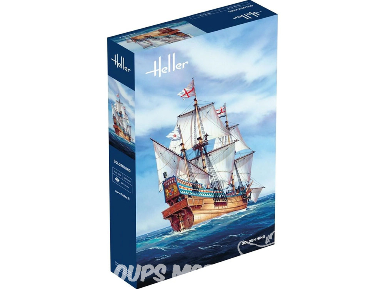 Heller maquette bateau 80829 Golden Hind 1/200