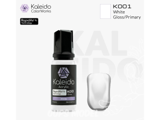 Kaleido Colorworks peinture acrylique K001 Blanc brillant - White gloss 20ml