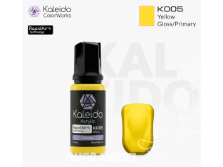 Kaleido Colorworks peinture acrylique K005 Jaune brillant - Yellow gloss 20ml