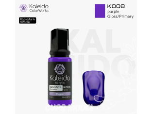 Kaleido Colorworks peinture acrylique K008 Violet brillant - Purple gloss 20ml