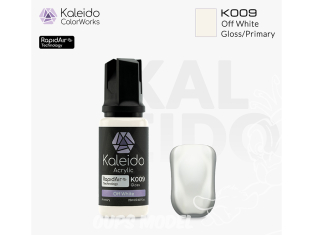 Kaleido Colorworks peinture acrylique K009 Blanc cassé brillant - Off White gloss 20ml
