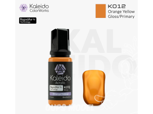 Kaleido Colorworks peinture acrylique K012 Jaune orange brillant - Orange yellow gloss 20ml
