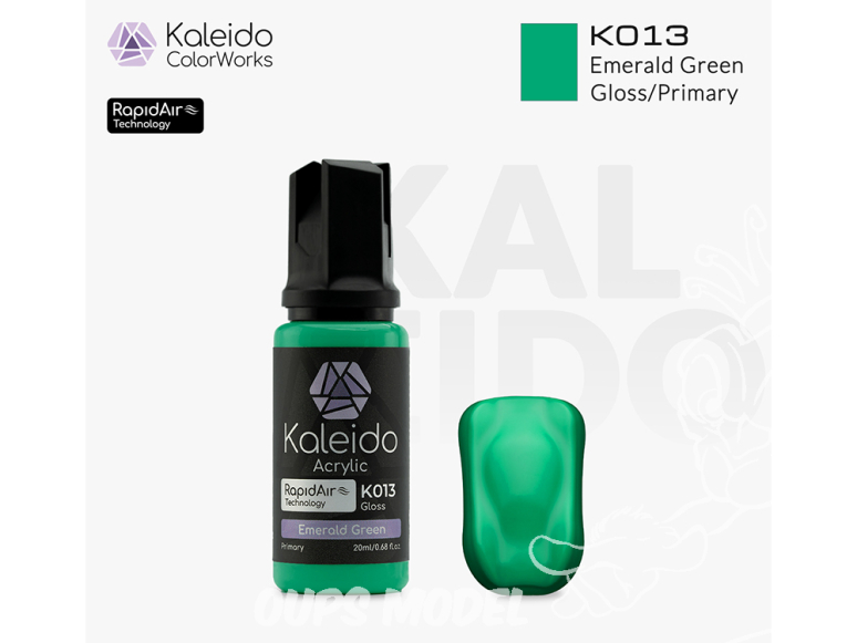 Kaleido Colorworks peinture acrylique K013 Vert émeraude brillant - Emerald green gloss 20ml