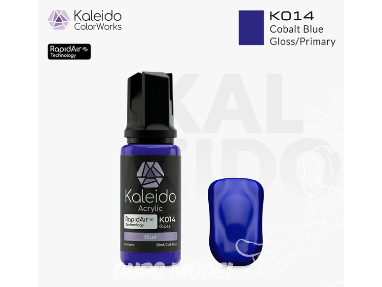Kaleido Colorworks peinture acrylique K014 Bleu cobalt brillant - Cobalt blue gloss 20ml