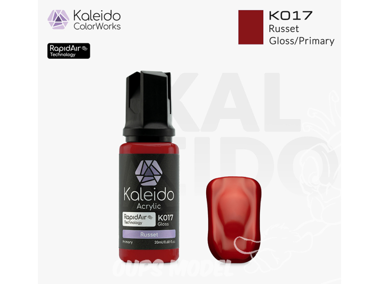 Kaleido Colorworks peinture acrylique K017 Brun roux brillant - Russet gloss 20ml