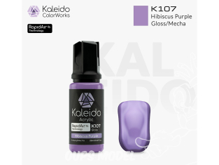 Kaleido Colorworks peinture acrylique K107 Violet hibiscus brillant - Hibiscus purple gloss 20ml