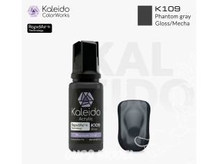 Kaleido Colorworks peinture acrylique K109 Gris fantome brillant - Phantom grey gloss 20ml