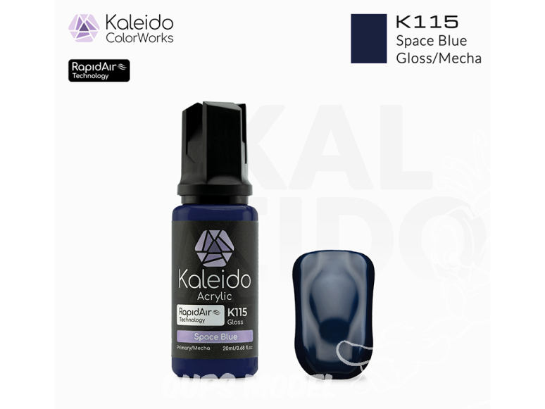 Kaleido Colorworks peinture acrylique K115 Bleu spatial brillant - Space blue gloss 20ml