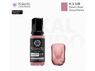 Kaleido Colorworks peinture acrylique K118 Rose désert brillant - Desert rose gloss 20ml