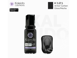 Kaleido Colorworks peinture acrylique K121 Carbone armure brillant - Armor carbon gloss 20ml