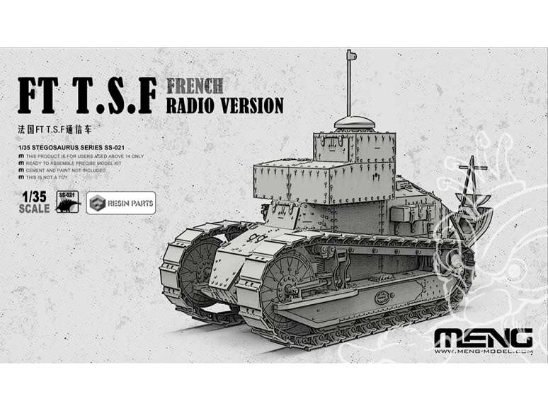 Meng maquette militaire VS-021Renault FT T.S.F 1/35