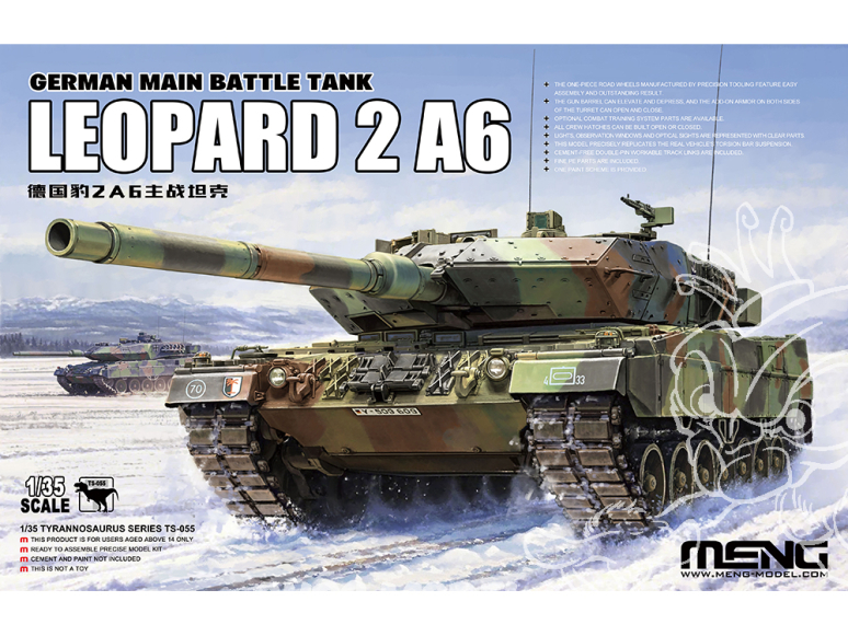 Meng maquette militaire TS-055 Puissance de feu mortelle, le Leopard 2A6 1/35