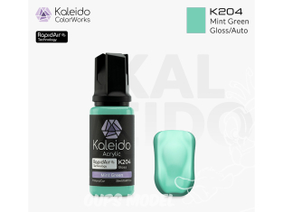 Kaleido Colorworks peinture acrylique K204 Vert menthe brillant - Mint Green gloss 20ml