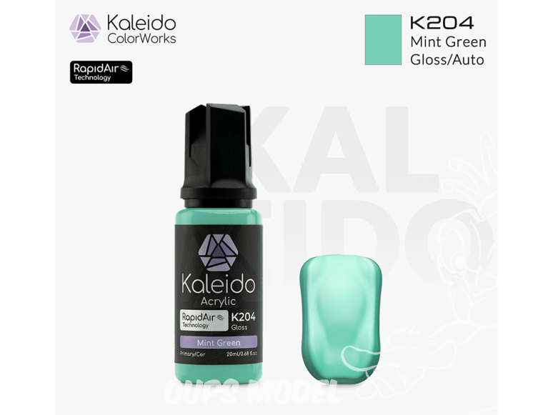 Kaleido Colorworks peinture acrylique K204 Vert menthe brillant - Mint Green gloss 20ml